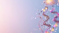 Magical sparkly pink and blue background with glowing bokeh lights and glitter spiral trail creating dreamy festive atmosphere for celebration designs and party invitations.