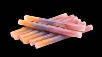 Colorful candy sticks in pink, orange, and purple tones, isolated on transparent background, ready for stickers, clipart, t-shirt design, and print on demand use.