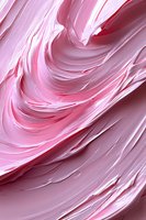 Swirling pink abstract background with smooth flowing curves and layers creating dynamic movement and depth, suitable for luxury beauty product marketing.