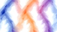 Abstract watercolor brushstrokes in blue, orange, and purple creating a soft geometric pattern with diagonal lines on white background.