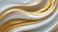Elegant white and gold marble texture with flowing wavy lines and glittering accents for luxury backgrounds and design projects.