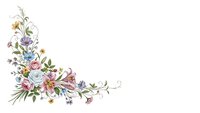 Watercolor floral corner arrangement with roses, wildflowers and greenery on white background for wedding invitations and romantic designs.