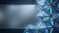 Abstract blue metallic geometric background with triangular crystal structures and modern technological design for business presentations.
