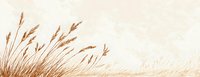 Golden wheat stalks swaying in gentle breeze against soft beige background, creating minimalist natural scene for organic product packaging.