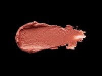Nude terracotta lipstick smear swatch isolated on transparent background, ready for beauty, cosmetic, makeup, sticker, and print on demand design use.