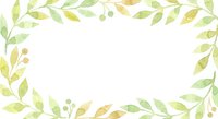 Watercolor botanical frame with green and yellow leaves creating elegant border on white background for wedding invitations and greeting cards.