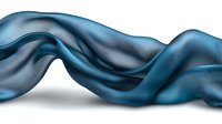 Flowing blue metallic ribbon with smooth curves and waves isolated on white background for modern design projects and creative presentations.
