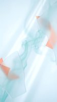 Soft abstract composition featuring flowing turquoise and coral geometric shapes with translucent layers on white background. Suitable for modern design, wellness, and creative projects.
