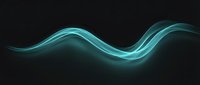 Glowing turquoise wave flowing across dark background, suitable for tech, energy, and digital design projects.