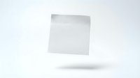 Blank white square card floating with shadow on light background, isolated design element for mockup, branding, and presentation templates.