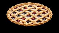 Berry lattice pie isolated on transparent background, ready for food menus, stickers, t-shirt design, print on demand, clipart, and sublimation projects.