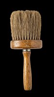 Vintage wooden brush with natural bristles isolated on transparent background, ready for clipart, print-on-demand, t-shirt design, stickers, and sublimation projects.