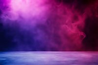 Mystical purple and pink smoke creating atmospheric backdrop with empty floor space for product display or creative composition.