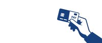 Hand holding credit card with contactless payment symbol for secure digital transactions and modern banking solutions.