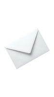 Isolated white envelope with open flap on transparent background, suitable for mail, correspondence, and business communication design projects.