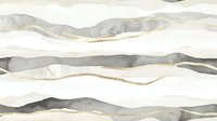 Abstract watercolor waves in neutral gray and white tones with golden glitter lines create elegant seamless pattern for luxury interior design and textile projects.