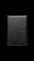 Black leather passport holder isolated on transparent background, ready for design use on t-shirts, clipart, stickers, print-on-demand products and sublimation projects.