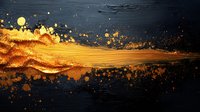 Dynamic orange paint splash with glowing particles against dark background creates dramatic motion effect for creative design projects.