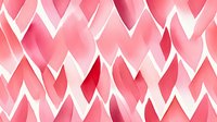 Seamless geometric pattern with overlapping pink and white heart shapes creating dynamic zigzag effect. Modern abstract valentine background repeats infinitely.