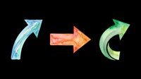Watercolor arrows set in blue, red, and green isolated on transparent background, ready for stickers, t-shirt design, clipart, and print on demand use.