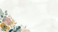 Watercolor botanical arrangement with eucalyptus, roses, and golden foliage on isolated white background, ready for wedding invitations and design projects.