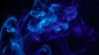 Abstract blue and purple smoke swirls creating dynamic flowing patterns against black background for creative design projects and digital art applications.
