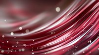 Abstract red and white flowing curves with glowing particles create dynamic motion effect against dark background. Suitable for modern tech designs.