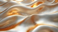 Luxurious flowing silk fabric with golden highlights and soft waves creating elegant textile background for premium design projects.