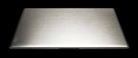 Closed silver metallic laptop viewed from above, isolated on transparent background. Ready for T-shirt design, stickers, clipart, print on demand, and sublimation projects.