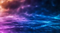 Vibrant cosmic background with glowing pink and blue energy waves creating dynamic ethereal atmosphere. Abstract space design for creative projects.