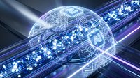 Digital brain with circuit patterns and glowing neural networks representing artificial intelligence and machine learning technology concepts.