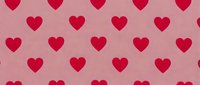 Red hearts on pink background, seamless pattern tiles into continuous design for wallpaper, fabric, wrapping paper and textile applications.