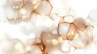 Luxurious beige and gold alcohol ink art with flowing organic shapes and glowing bokeh effects creates an elegant abstract background for luxury designs.