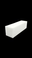 White rectangular foam block isolated on transparent background, ready for design use in t-shirts, clipart, stickers, print-on-demand products and sublimation projects.
