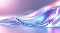 Smooth flowing abstract waves in pink and blue colors create dynamic motion effect against light background. Modern gradient design for presentations.