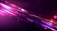 Glowing pink and purple light trails with sparkles and bokeh effects create dynamic motion against dark background, suitable for technology themes.