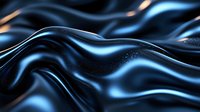 Smooth flowing liquid metal waves with glossy reflections and luminous highlights creating an abstract modern background for design projects.