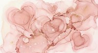 Abstract watercolor hearts in soft pink tones with flowing organic shapes and delicate textures for romantic designs and Valentine's Day projects.