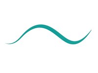 Smooth teal wave design element isolated on white background for modern branding, logos, and graphic design projects.