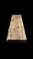 Weathered wooden plank with natural grain texture and knots, isolated on transparent background. Ready for design use in rustic graphics, t-shirt designs, clipart, stickers, and print-on-demand products.