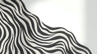 Abstract wavy striped pattern with flowing black lines on white background, suitable for modern graphic design, wallpapers, and contemporary art projects.