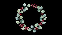 Watercolor eucalyptus wreath with red berries, isolated on transparent background. Ready for t-shirt designs, clipart, stickers, print-on-demand products, and sublimation projects.