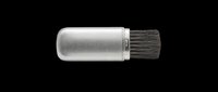 Metallic paint brush with black bristles isolated on transparent background, ready for design use on t-shirts, clipart, stickers, and print-on-demand products.