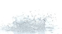Young adult male with light skin tone splashing clear water against white background, suitable for wellness, hydration, and refreshment marketing campaigns.