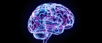 Digital brain with glowing neural networks and electric connections on dark background for medical, technology and neuroscience concepts.