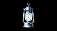 Vintage kerosene lantern with glass panels and metal frame, isolated on transparent background. Ready for t-shirt design, clipart, stickers, print-on-demand products, and sublimation projects.