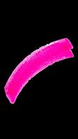 Bright neon pink lipstick smear stroke isolated on transparent background, ready for beauty, cosmetic, makeup design, stickers, t-shirt design, and print on demand use.