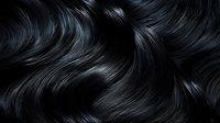 Luxurious black wavy hair texture with glossy shine and smooth curves, creating an elegant flowing pattern for beauty and fashion industry use.