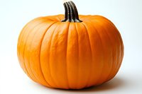 Fresh orange pumpkin isolated on white background, showing natural texture and stem detail. Suitable for seasonal, harvest, and holiday designs.