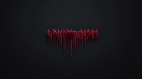 Red paint drips forming abstract liquid shapes against dark background, creating dramatic contrast and minimalist composition for modern design projects.